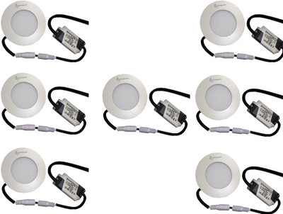 

EPSORI 4Watt 6500k White Round Indoor Cosiva Led Down Light Set of 7 Night Lamp(2.5 cm, White)