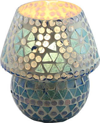 

Brahmz BMZ-GLM-26 Table Lamp(5.5 inch, Blue, White)