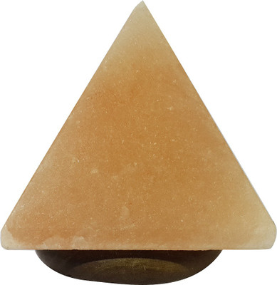 

Reiki Crystal Products Pyramid Salt Lamp Table Lamp(18 cm, Orange)