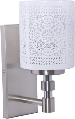 

Fos Lighting Openwork Porcelain Single Night Lamp(22.8 cm, Silver)