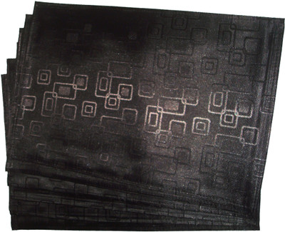 

Ritwik Black Rexin Table Linen Set(Pack of 6)
