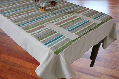Dekor World Yellow Organic Cotton Table Linen Set(Pack of 9)