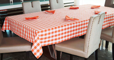 

Lushomes Orange Organic Cotton Table Linen Set(Pack of 7)