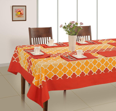 

Soumya Furnishings Yellow Organic Cotton Table Linen Set(Pack of 7)