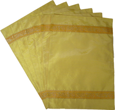 

Home Shine Yellow Polyester Table Linen Set(Pack of 6)