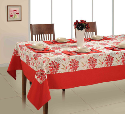

Soumya Furnishings Red Organic Cotton Table Linen Set(Pack of 7)
