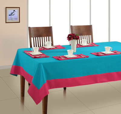 

Soumya Furnishings Blue Organic Cotton Table Linen Set(Pack of 7)