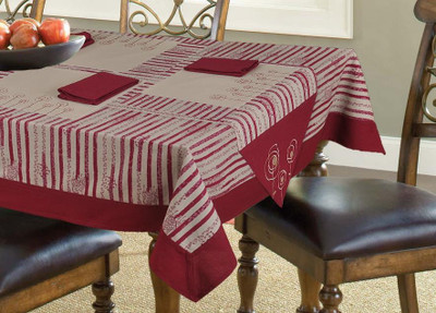 

Elan Maroon Organic Cotton Table Linen Set(Pack of 14)