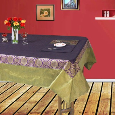 Dekor World Purple, Gold Polyester Table Linen Set(Pack of 5)