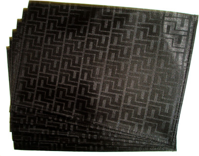 

Ritwik Black Rexin Table Linen Set(Pack of 6)