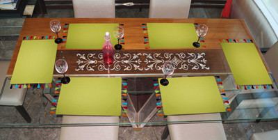 

Lushomes Green Table Linen Set(Pack of 6)
