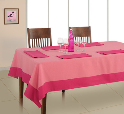 

Soumya Furnishings Pink Organic Cotton Table Linen Set(Pack of 7)