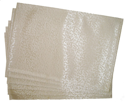 

Ritwik White Rexin Table Linen Set(Pack of 6)