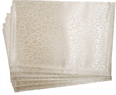 

Ritwik White Rexin Table Linen Set(Pack of 6)