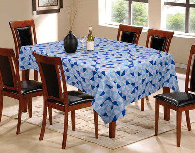 

SWHF Self Design, Graphic, Damask, Printed 6 Seater Table Cover(Blue, Cotton)