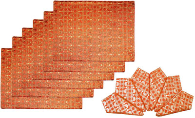 

Lushomes Orange Generic Table Linen Set(Pack of 12)