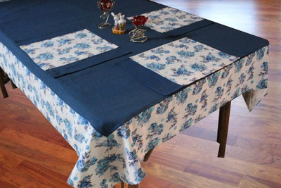 6% OFF on Dekor World Blue Organic Cotton Table Linen Set(Pack of 9) 6% OFF on Dekor World Blue Organic Cotton Table Linen Set(Pack of 9)