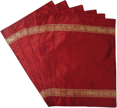 

Home Shine Maroon Polyester Table Linen Set(Pack of 6)