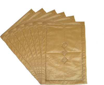 

Home Shine Beige Velvet Table Linen Set(Pack of 6)