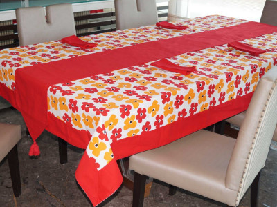 

Lushomes Multicolor Organic Cotton Table Linen Set(Pack of 10)