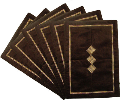 

Home Shine Brown Velvet Table Linen Set(Pack of 6)