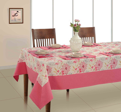

Soumya Furnishings Pink Organic Cotton Table Linen Set(Pack of 7)