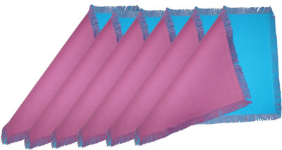 

Lushomes Rectangular Pack of 6 Table Placemat(Blue, Cotton)