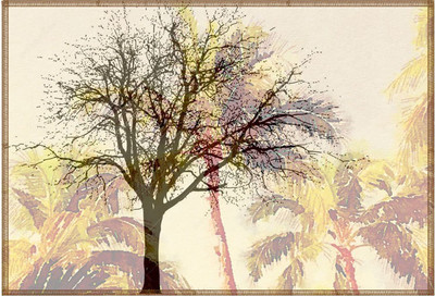 

Leaf Designs Rectangular Pack of 6 Table Placemat(Multicolor, Cotton)