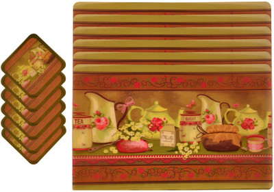 

The Trendy Rectangular Pack of 12 Table Placemat(Multicolor, PVC)