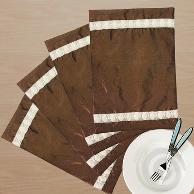 37% OFF on Dekor World Rectangular Pack of 4 Table Placemat(Brown, Polyester) 37% OFF on Dekor World Rectangular Pack of 4 Table Placemat(Brown, Polyester)