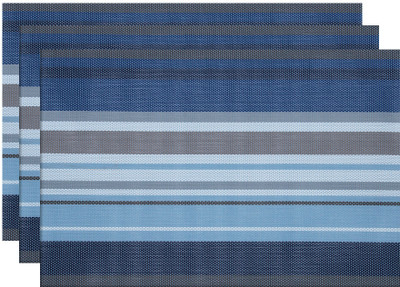 

Chrome Rectangular Pack of 6 Table Placemat(PP (Polypropylene))