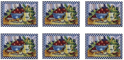 

Loomkart Rectangular Pack of 6 Table Placemat(Multicolor, Cotton)
