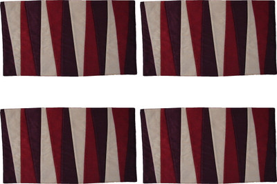 

HOME SHINE Rectangular Pack of 4 Table Placemat(Multicolor, Polyester)