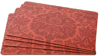 

Foyer Square Pack of 4 Table Placemat(Red)