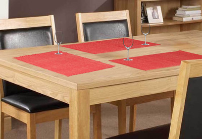 

Elan Rectangular Pack of 2 Table Placemat(Red, Cotton)