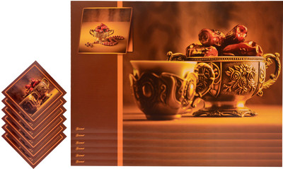 

The Trendy Rectangular Pack of 12 Table Placemat(Multicolor, PVC)