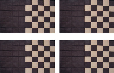 

HOME SHINE Rectangular Pack of 4 Table Placemat(Brown, Polyester)