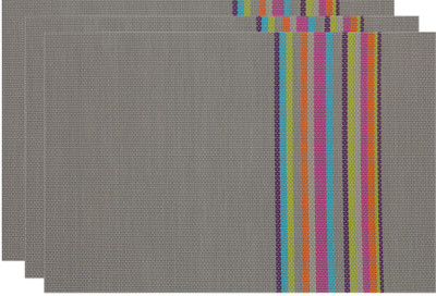 

Chrome Rectangular Pack of 6 Table Placemat(PP (Polypropylene))