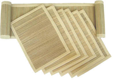 

Rhapsody Decor Rectangular Pack of 7 Table Placemat(Beige, Straw, Cotton)
