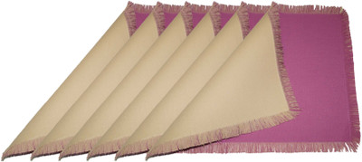 

Lushomes Rectangular Pack of 6 Table Placemat(Lavender, Cotton)
