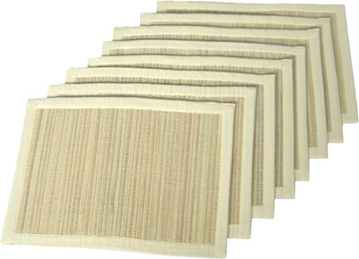 

Rhapsody Decor Rectangular Pack of 8 Table Placemat(Beige, Straw, Cotton)