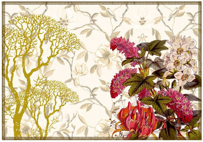 

Leaf Designs Rectangular Pack of 6 Table Placemat(Multicolor, Cotton)