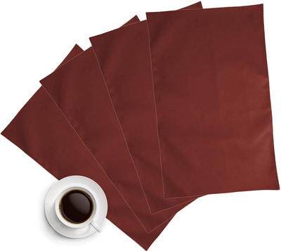 33% OFF on ZIKRAK EXIM Rectangular Pack of 4 Table Placemat(Brown, Leather)