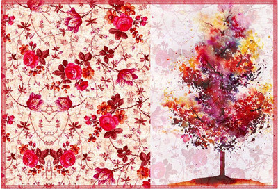 

Leaf Designs Rectangular Pack of 6 Table Placemat(Multicolor, Cotton)