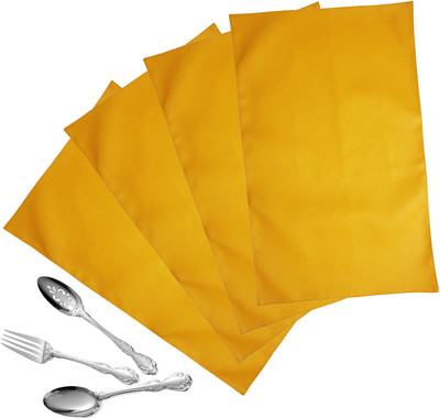 20% OFF on ZIKRAK EXIM Rectangular Pack of 4 Table Placemat(Yellow, Leather)