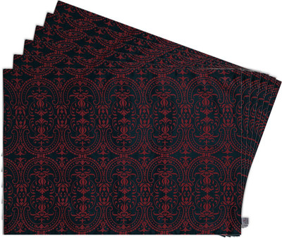 Zubix Rectangular Pack of 6 Table Placemat(Green, Cotton)