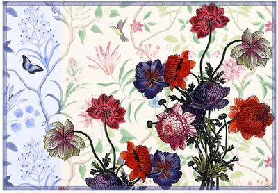 

Leaf Designs Rectangular Pack of 6 Table Placemat(Multicolor, Cotton)
