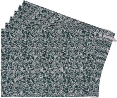Zubix Rectangular Pack of 6 Table Placemat(Green, Cotton)