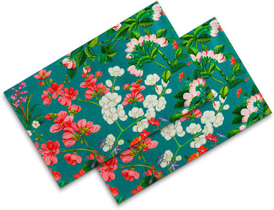 SEJ BY NISHA GUPTA Rectangular Pack of 2 Table Placemat(Green, Cotton)