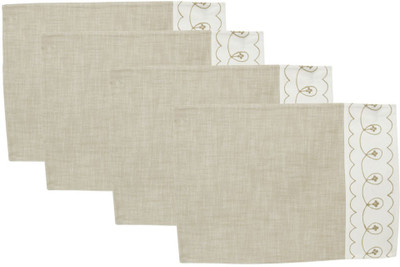 

Elan Rectangular Pack of 4 Table Placemat(Multicolor, Cotton)